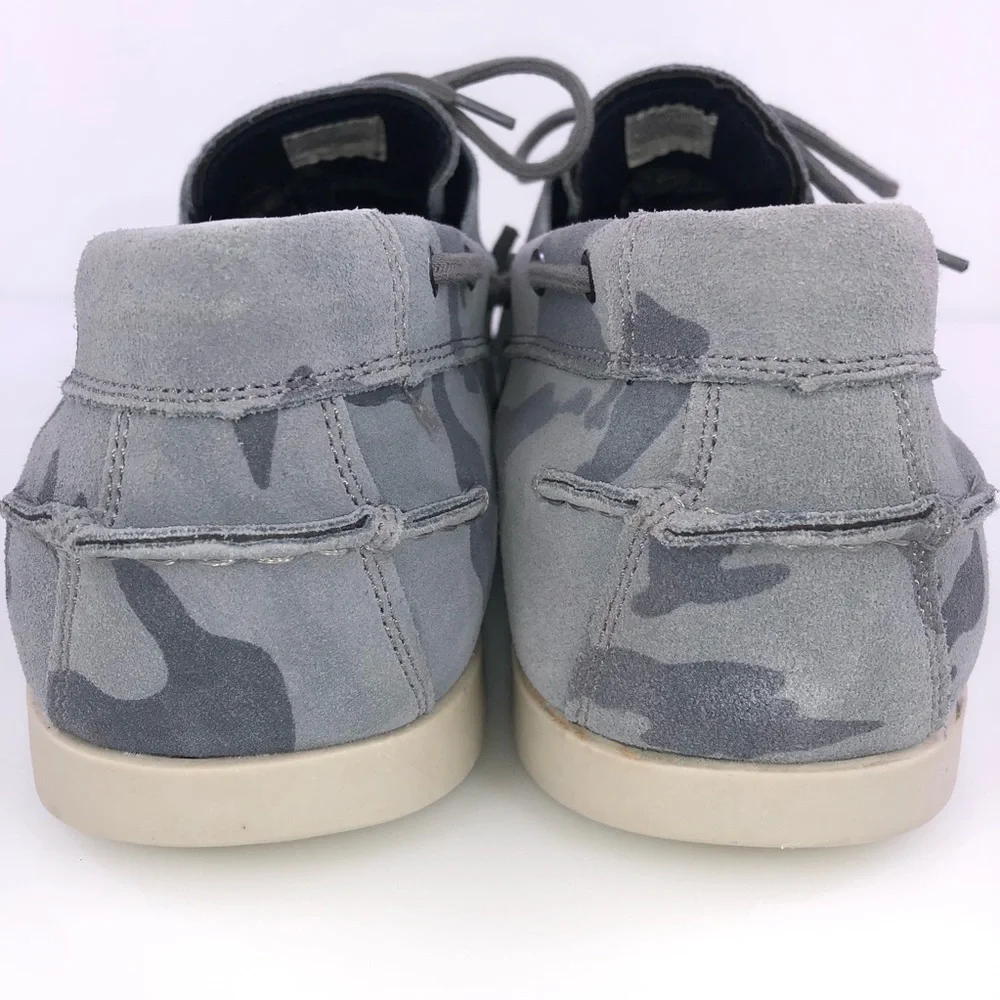 Steve Madden Gametyme Gray Camo Boat Shoes Size 13
